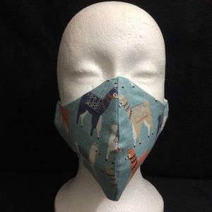 Blue Llama Face Mask